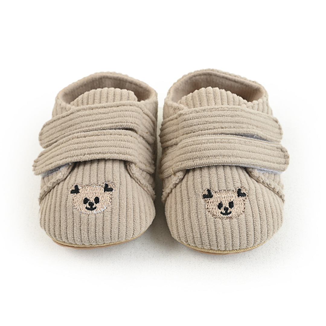 Corduroy Bear Strap Shoes