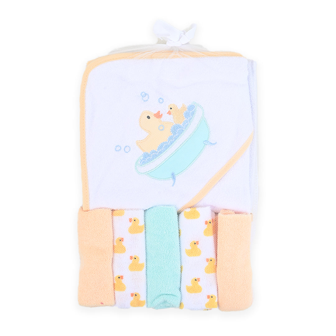 Elephant hooded towel with 5 washcloths