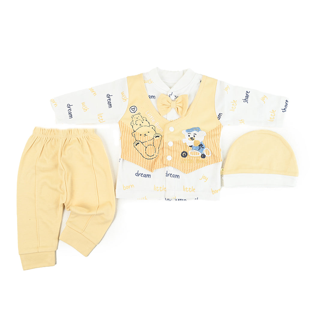 Dream Bear Newborn 3 Piece Shirt & Pajama Set (Economical)