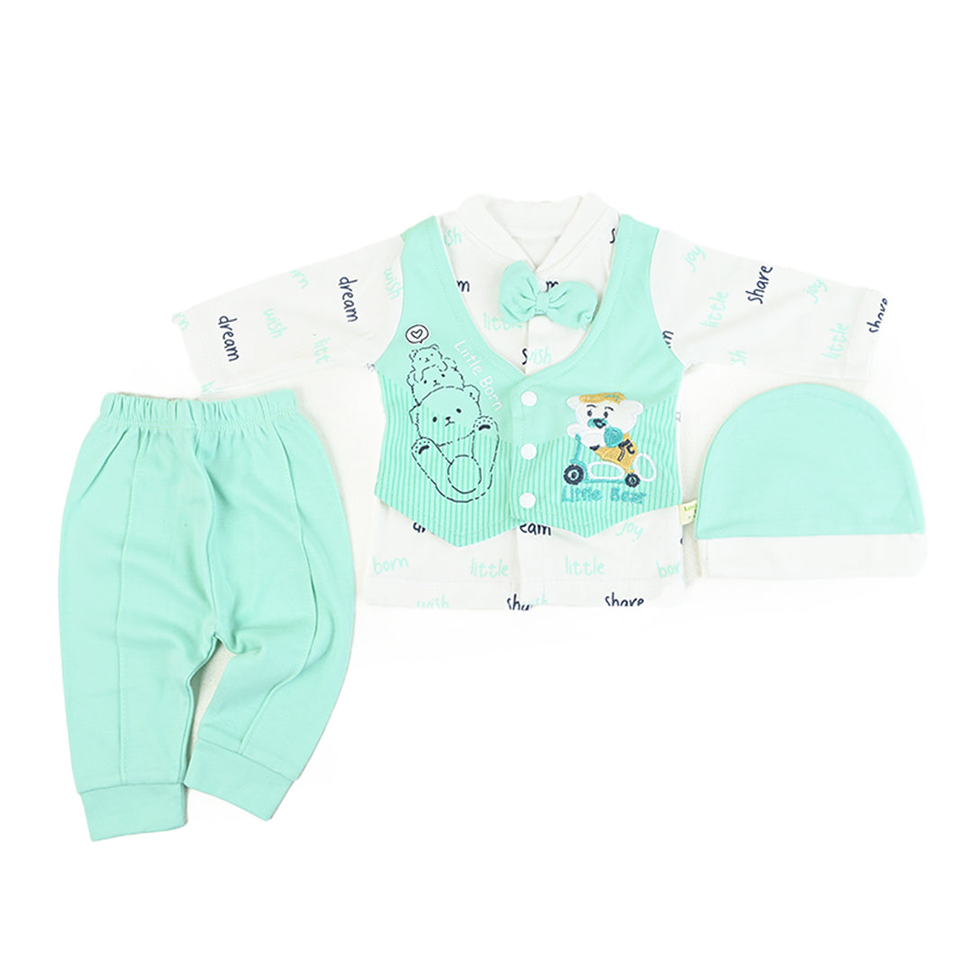 Dream Bear Newborn 3 Piece Shirt & Pajama Set (Economical)