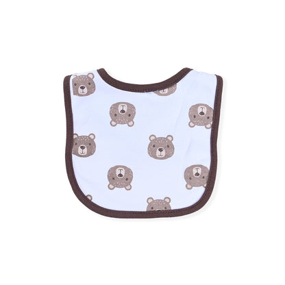 Little Brown Bear 5 piece Bib Set With Booties - Baby Co