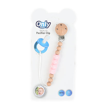 Premium Round Wooden Pacifier Chain