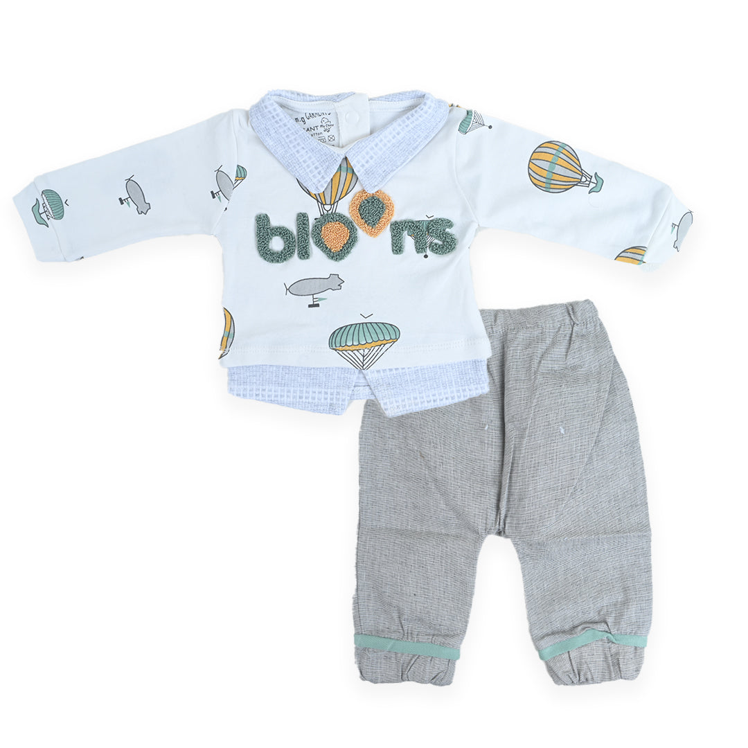 Pre winter Balloon Shirt And Pajama 2 Piece Suit Set