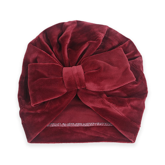 Velvet Fluffy Turban Cap