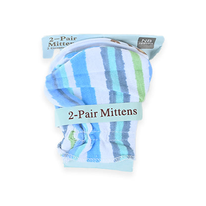 Newborn 100% Soft Cotton Mittens Pack of 2