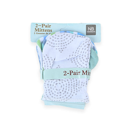 Newborn 100% Soft Cotton Mittens Pack of 2