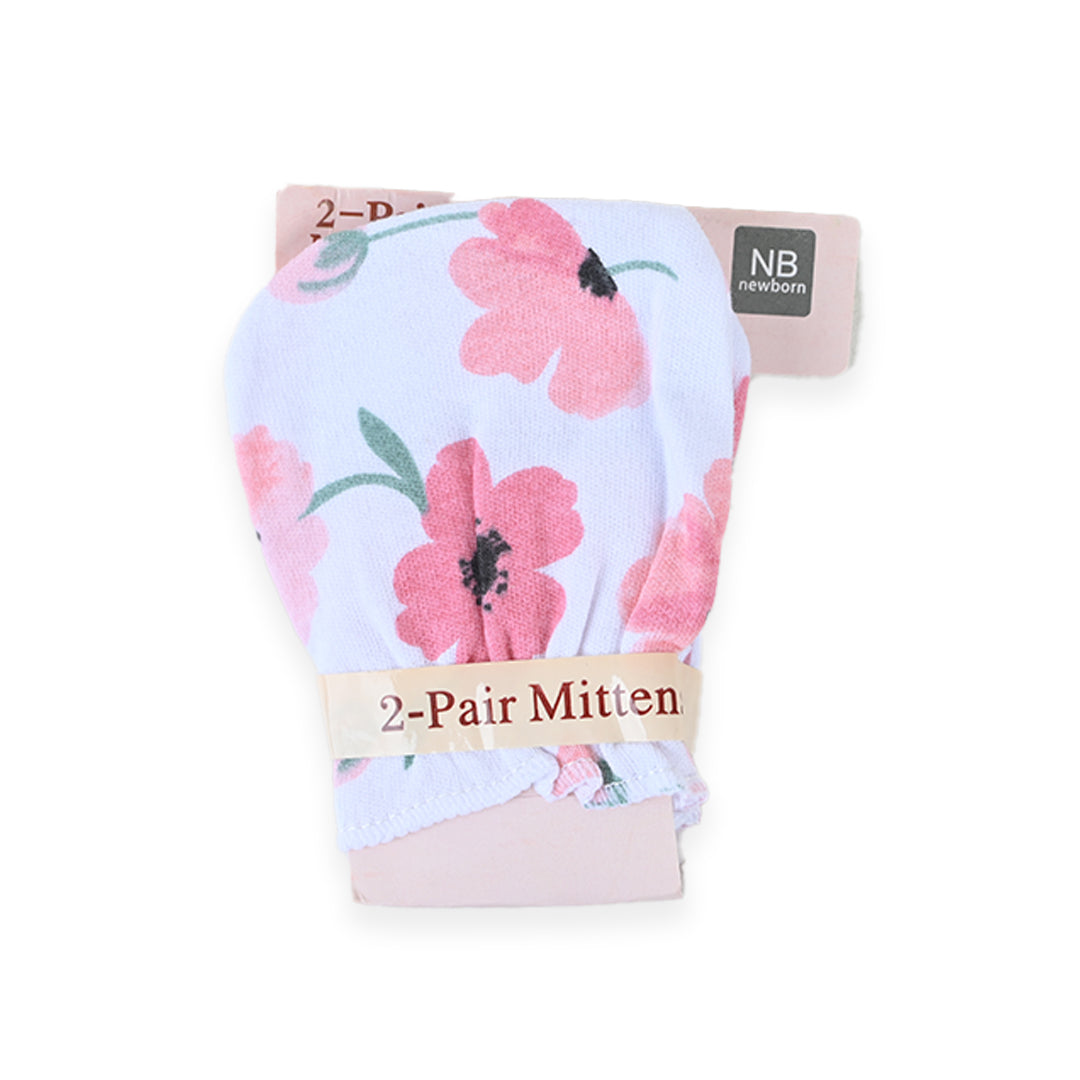 Newborn 100% Soft Cotton Mittens Pack of 2