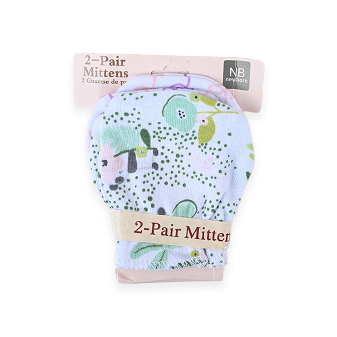 Newborn 100% Soft Cotton Mittens Pack of 2