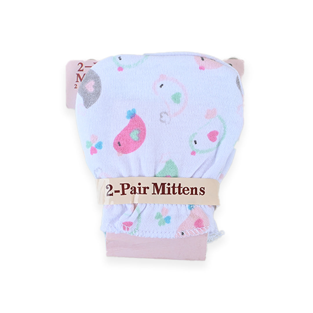 Newborn 100% Soft Cotton Mittens Pack of 2