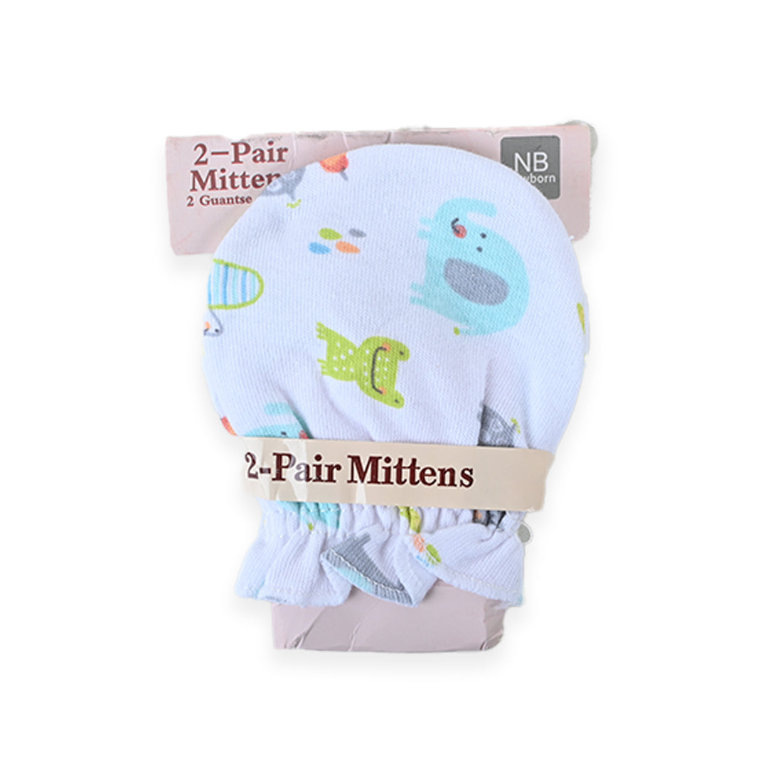 Newborn 100% Soft Cotton Mittens Pack of 2