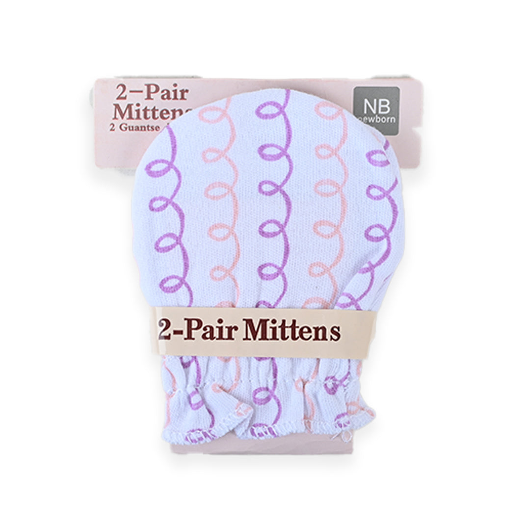 Newborn 100% Soft Cotton Mittens Pack of 2