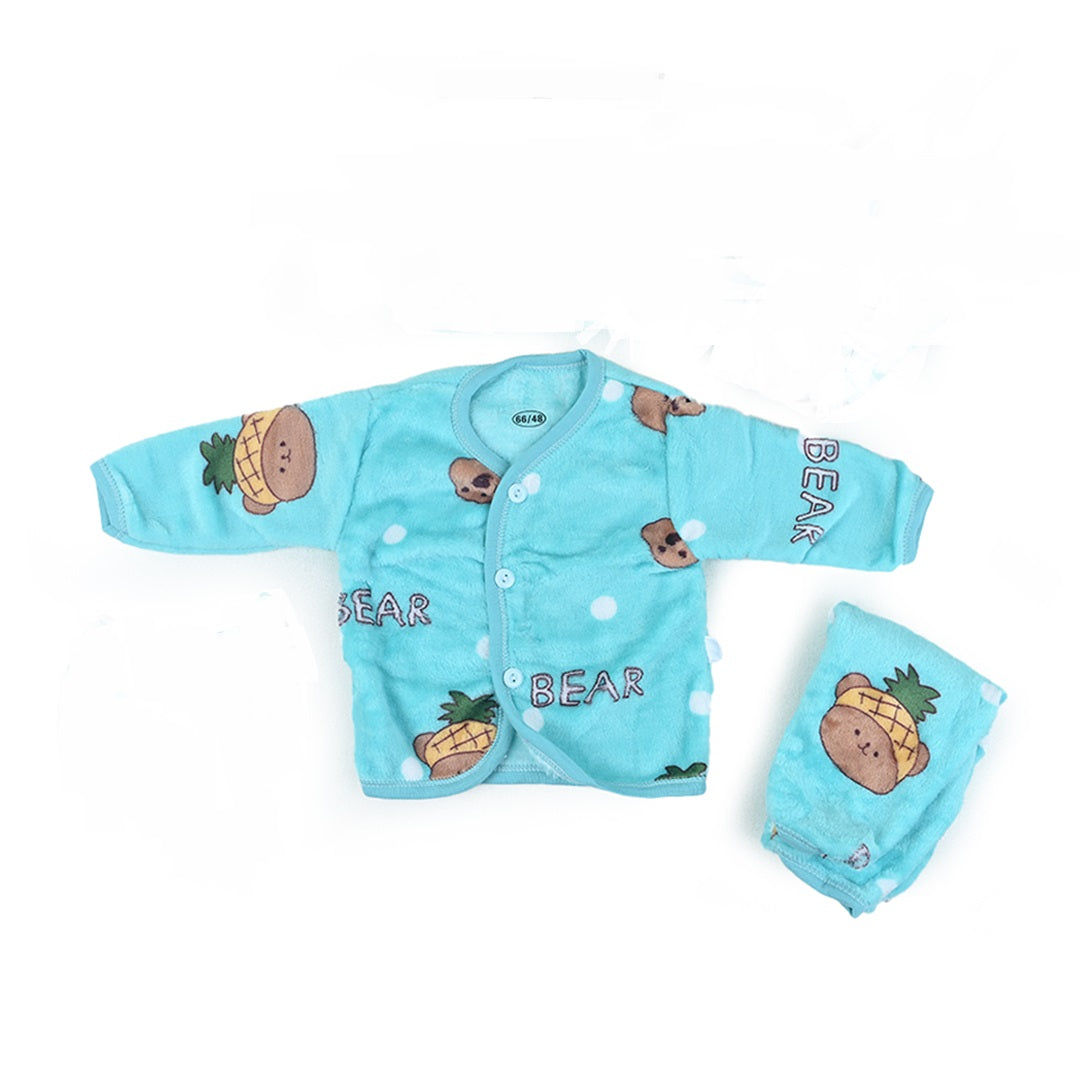 Pineapple Bear Fleece Shirt & Pajama Set - Baby Co