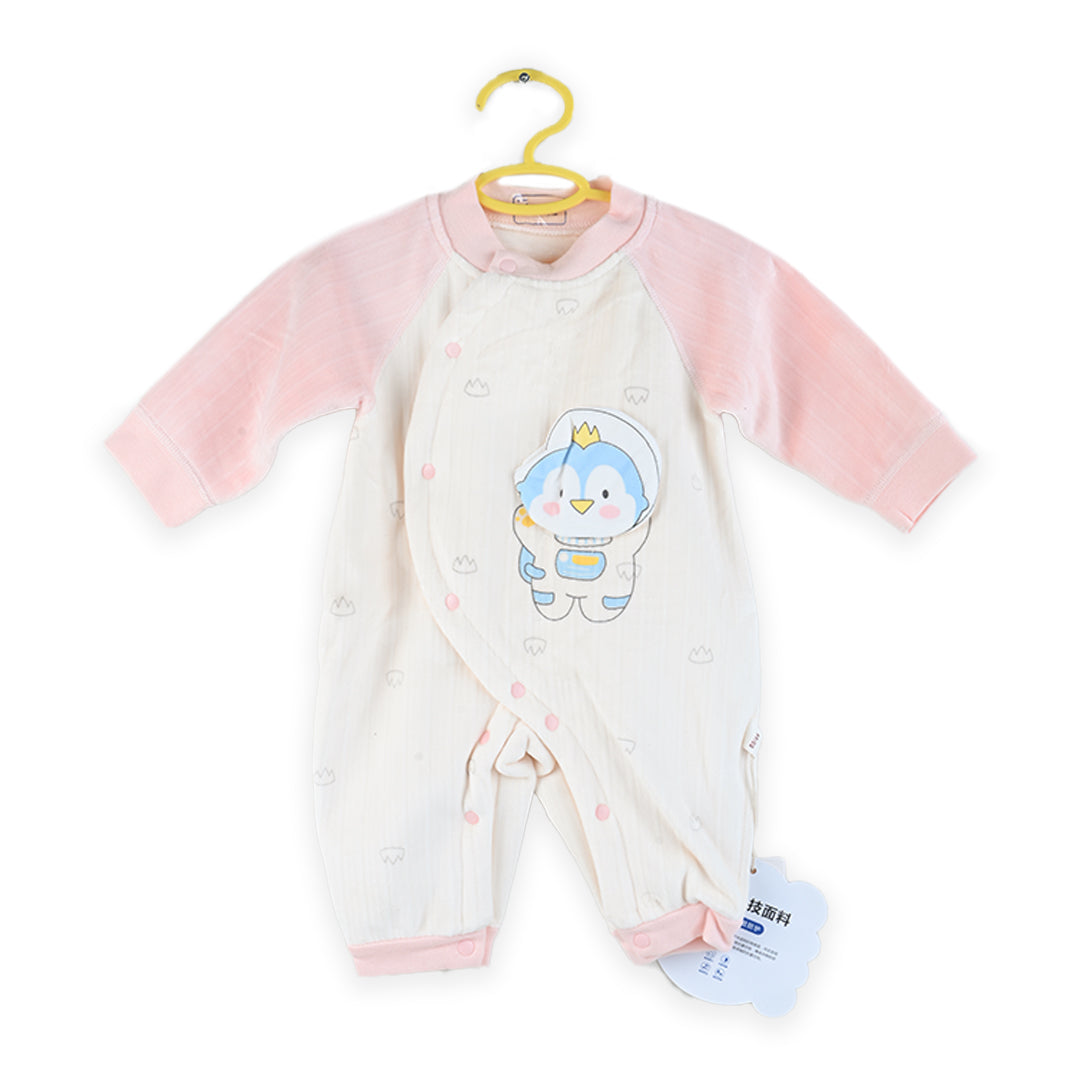 Crown Penguin Winter Fleece Baby Romper