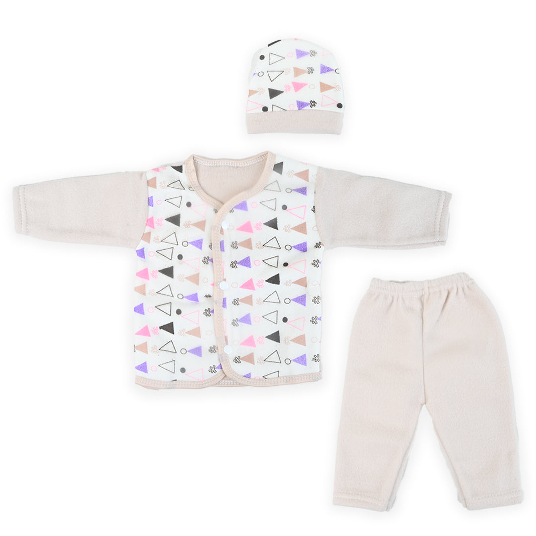 Polka 3 Piece Fleece Winter Sleep Suit Starter Set