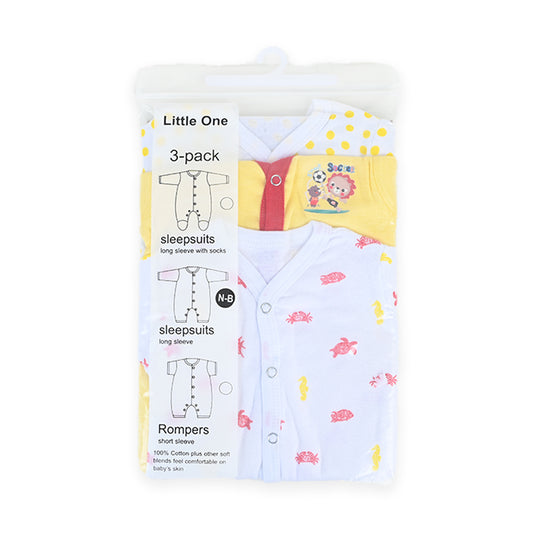 Lion baby Sleep Suit Pack of 3