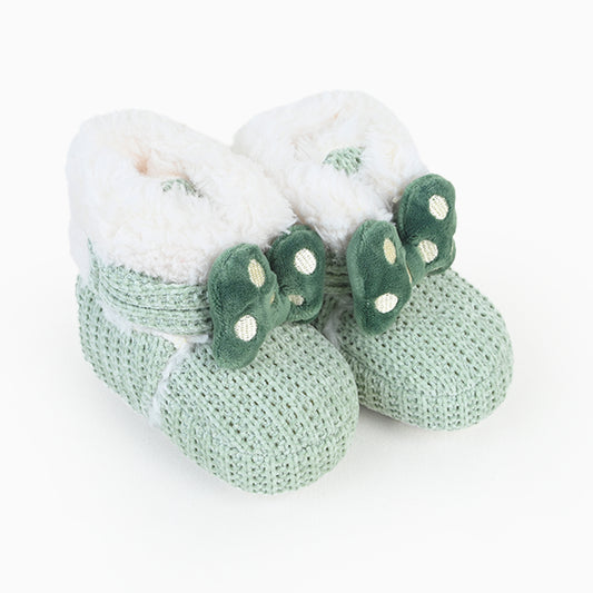Pretty Bow Fluff Winter Shoes - Baby Co