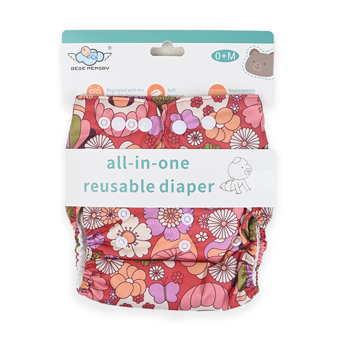 All In One Reuseable Diaper Printed (Premium)