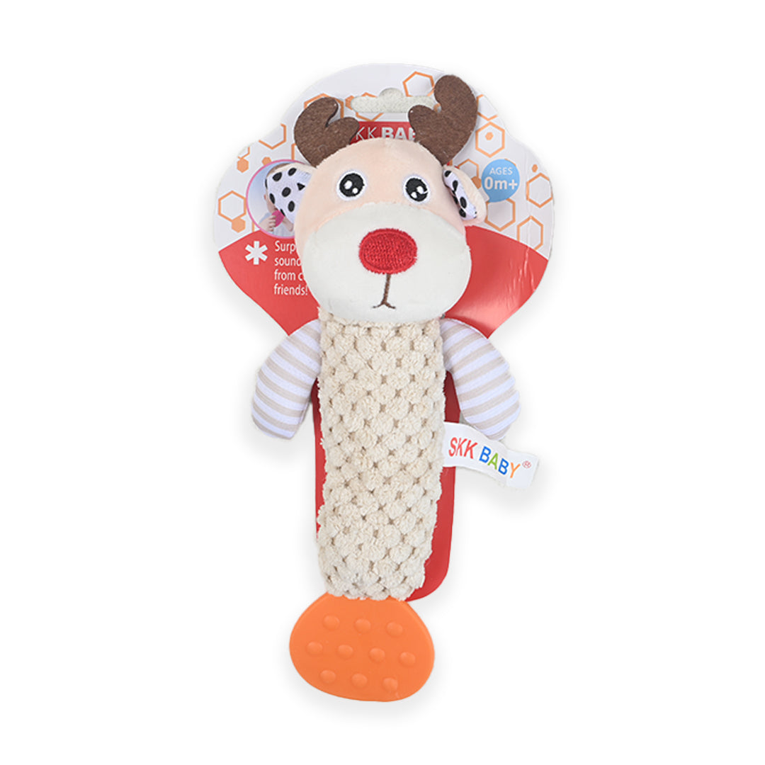 Animal Plush Rattle Toy