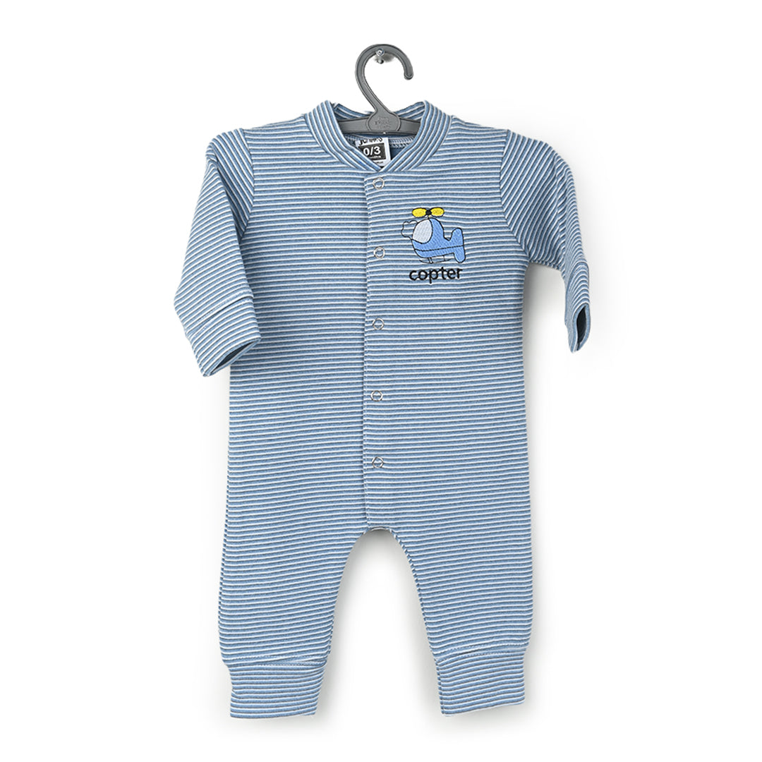 Copter Stripes light Fleece Romper