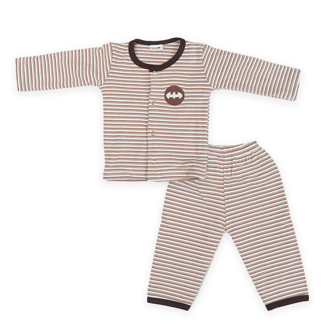 Striped 2 piece Fleece Shirt & Pajama