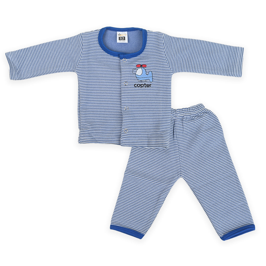 Striped 2 piece Fleece Shirt & Pajama