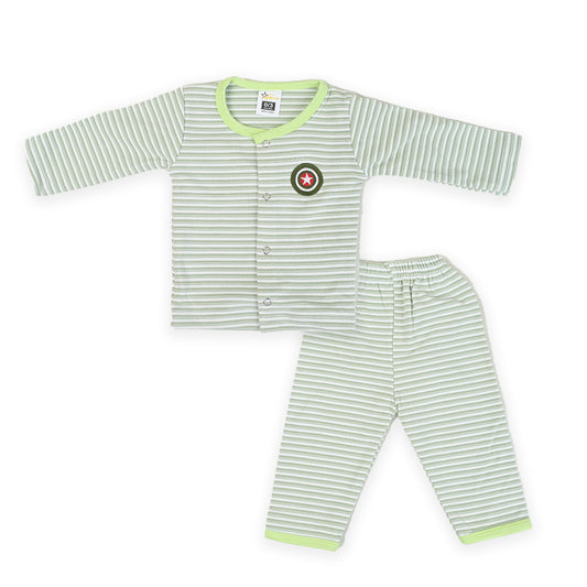 Striped 2 piece Fleece Shirt & Pajama