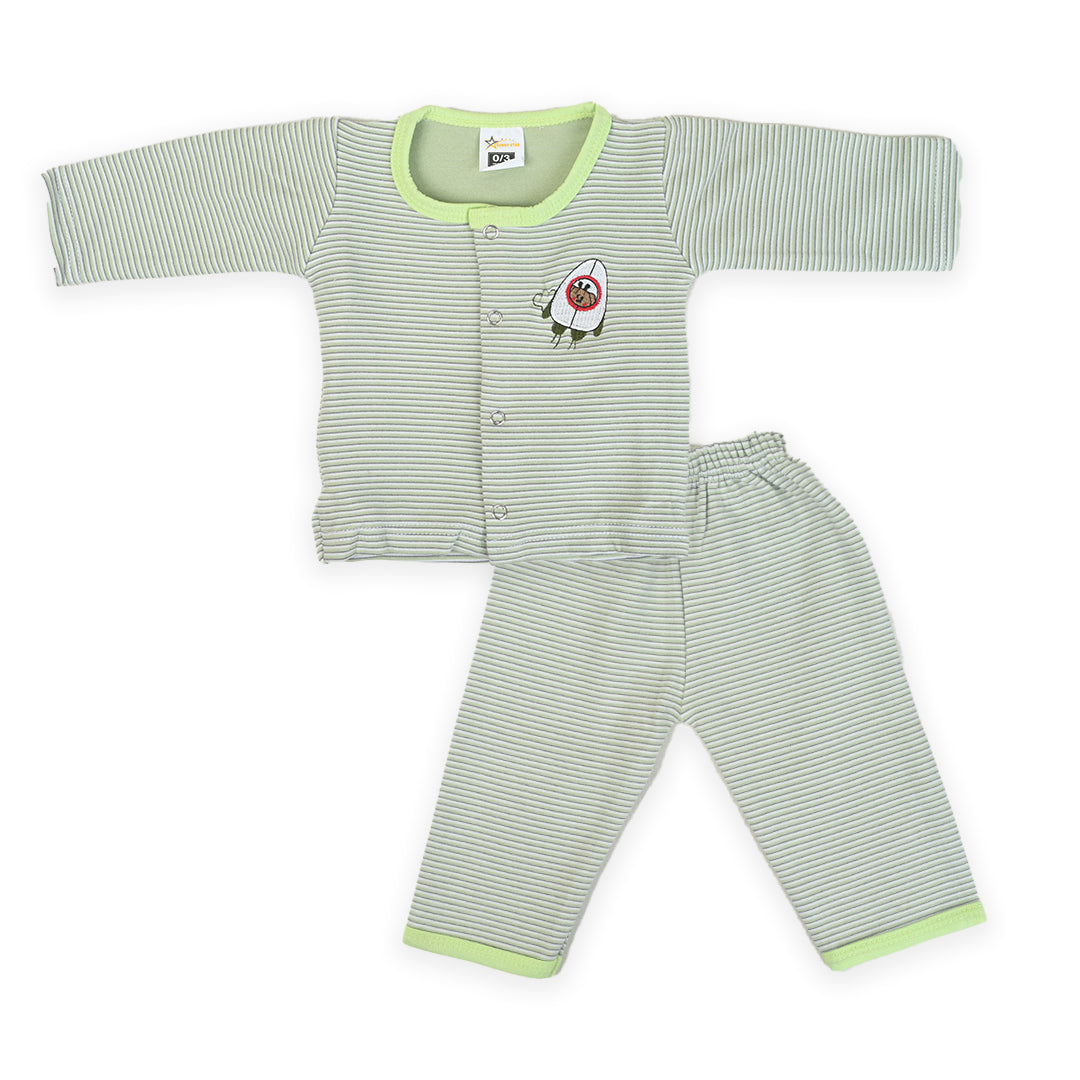 Striped 2 piece Fleece Shirt & Pajama