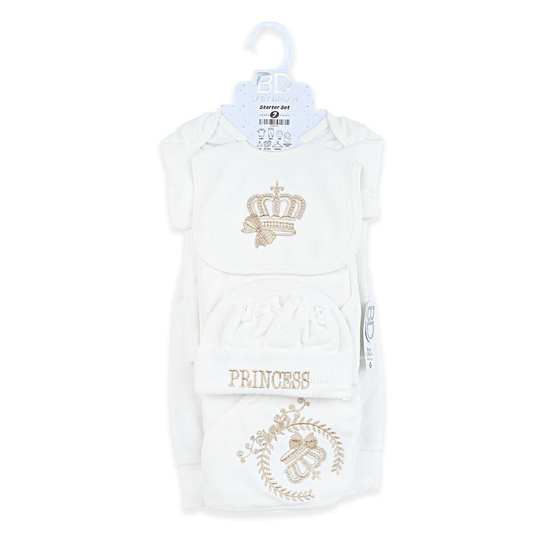 Princess 7 Piece Newborn Winter Starter Set Gold
