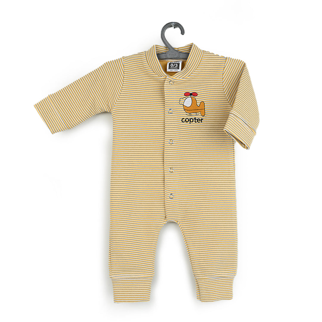 Copter Stripes light Fleece Romper