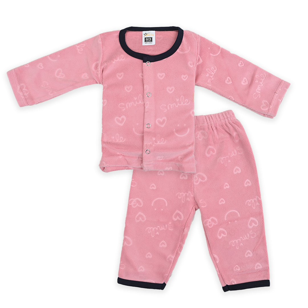 Heart Smile Light Fleece Sleep Suit