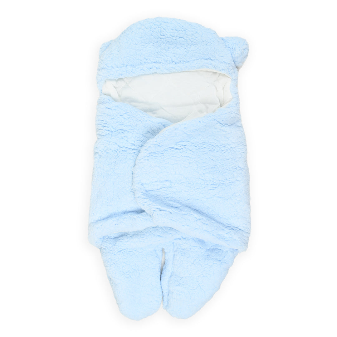 Premium Furry Quilted Warm Winter Newborn Swaddle - Baby Co