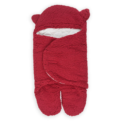 Premium Furry Quilted Warm Winter Newborn Swaddle - Baby Co