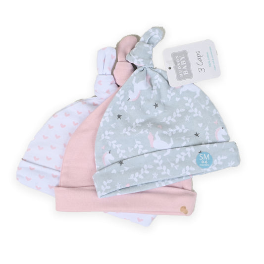 Unicorn World New Born 3 Piece Cap Set