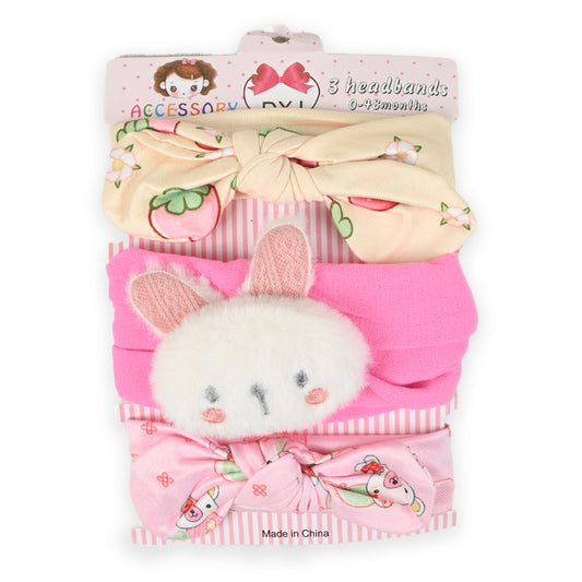 Bunny Premium 3 Piece Headband Set