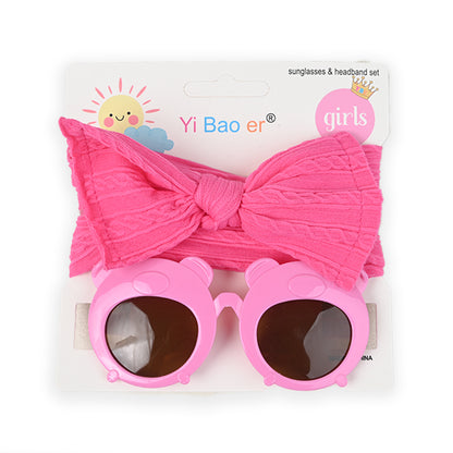 Newborn Sunglasses and Nylon Headband Gift Set