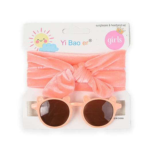 Newborn Sunglasses and Velvet Headband Gift Set