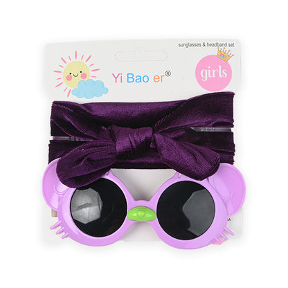 Newborn Sunglasses and Velvet Headband Gift Set