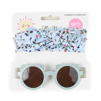 Newborn Sunglasses and Cotton Headband Gift Set