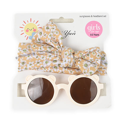 Newborn Sunglasses and Cotton Headband Gift Set