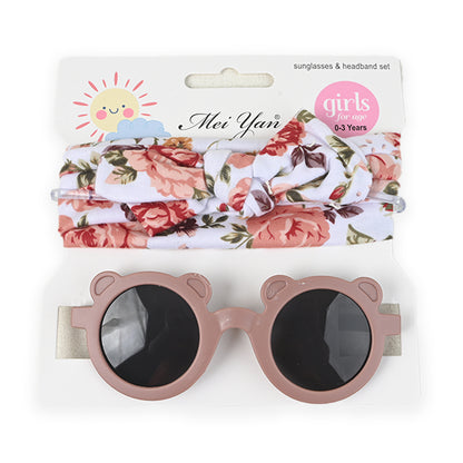 Newborn Sunglasses and Cotton Headband Gift Set