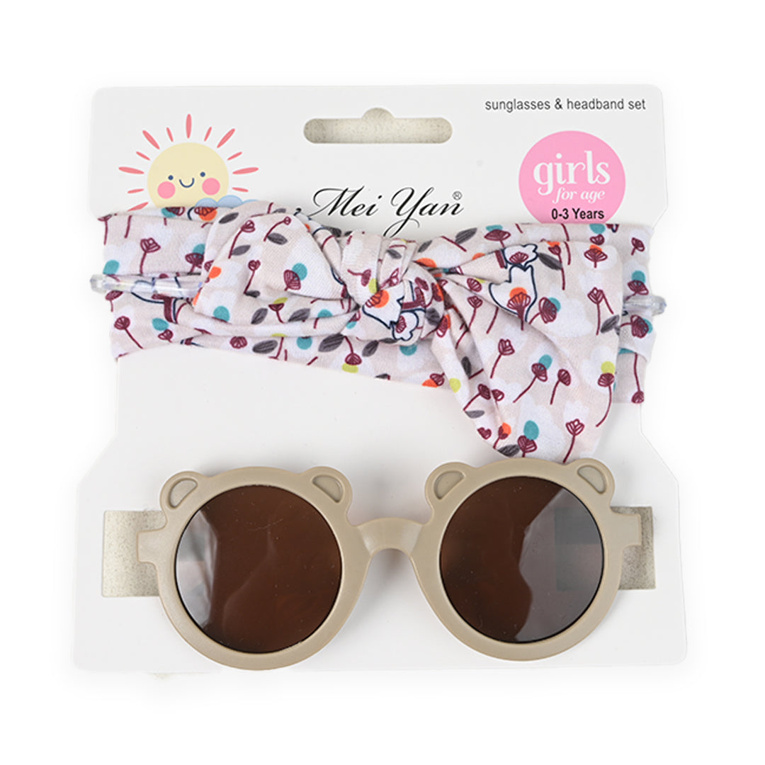 Newborn Sunglasses and Cotton Headband Gift Set