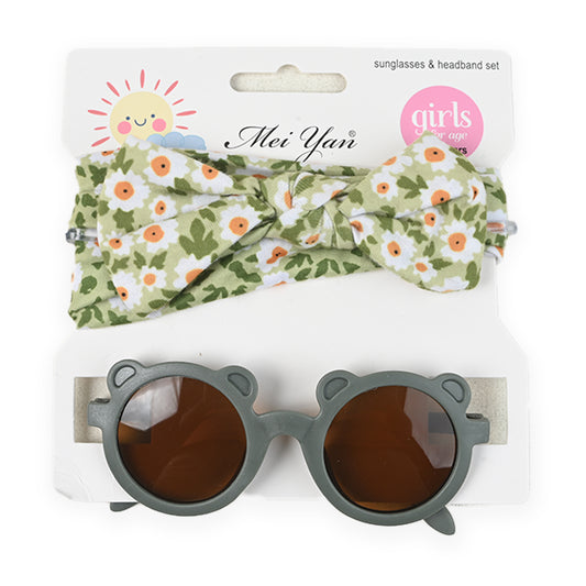 Newborn Sunglasses and Cotton Headband Gift Set