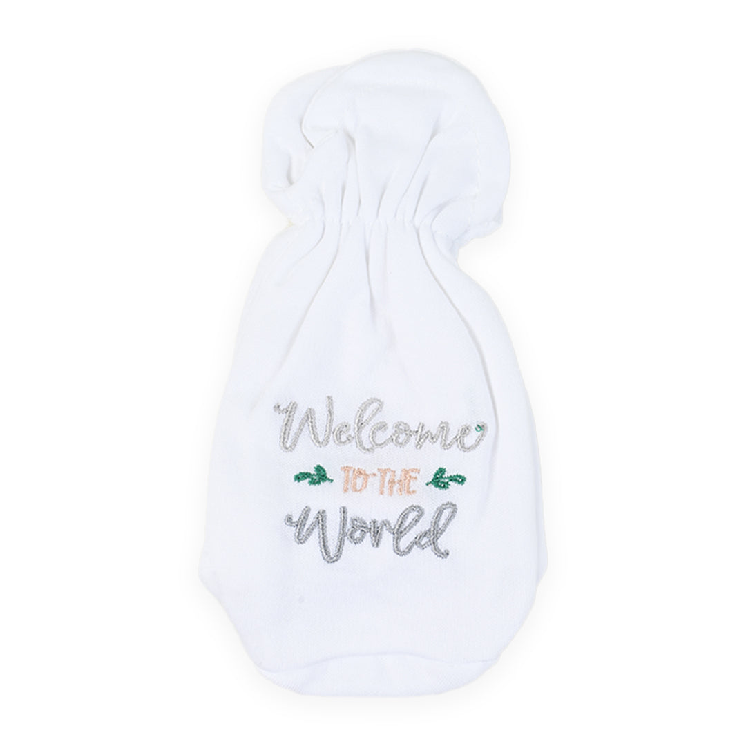 Welcome to the World coloured baby feeder cover alternate view