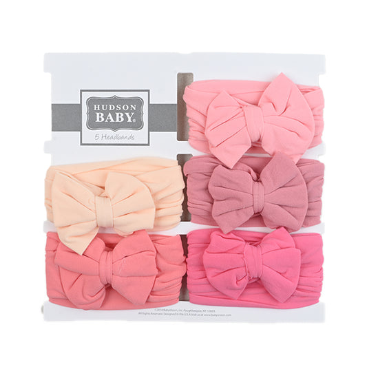 Hudson Premium Nylon 5 Piece Headband Gift Set