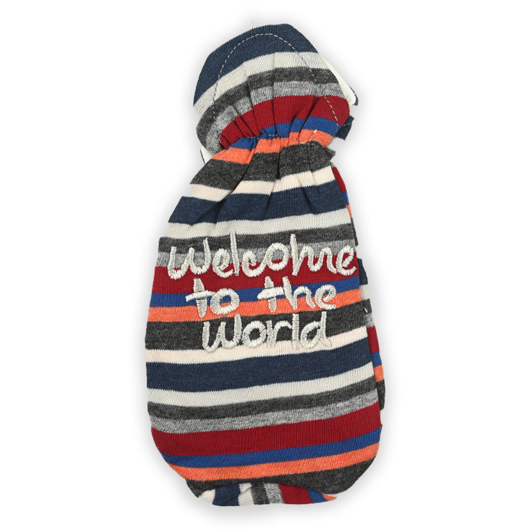 Stripes Welcome to the World Warm Feeder Cover