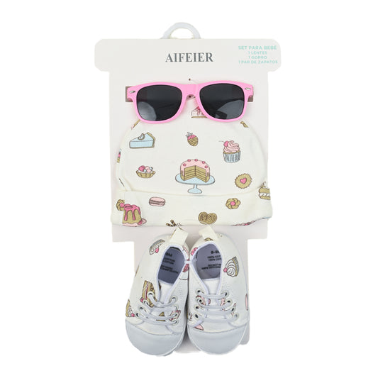 3 Piece Cap Glasses & Bootie Set
