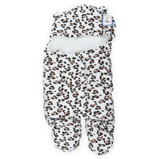 Cheetah Print Quilted Winter Swaddle And Sleep Bag