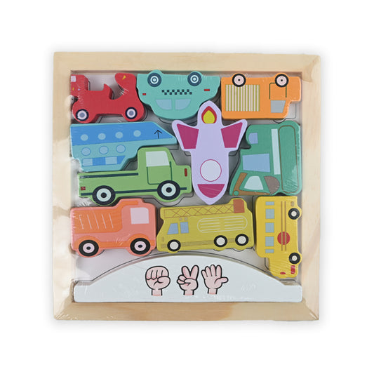 Educational & Learning Wooded Puzzle Jigsaw Blocks