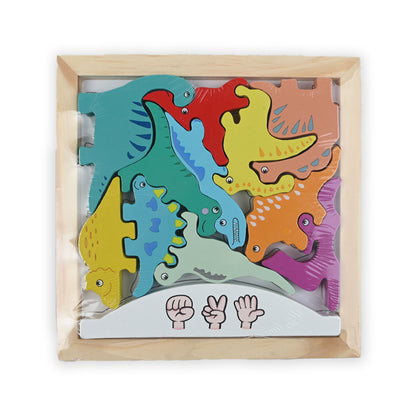 Educational & Learning Wooded Puzzle Jigsaw Blocks