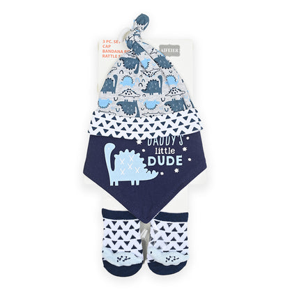 Boys Pack of 3 Cap, Bib & Socks Set